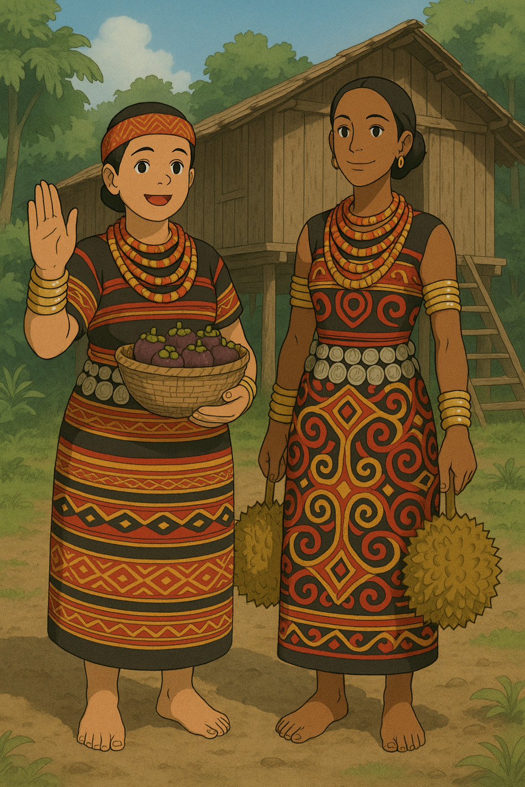 Indigenous Women in Tropical Village
